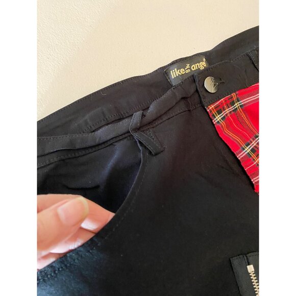 Like An Angel Half Black & Red Plaid Punk Pants Womens 1X - Picture 6 of 10
